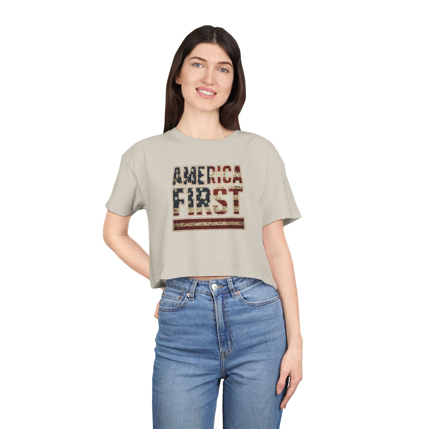 America First Crop Top