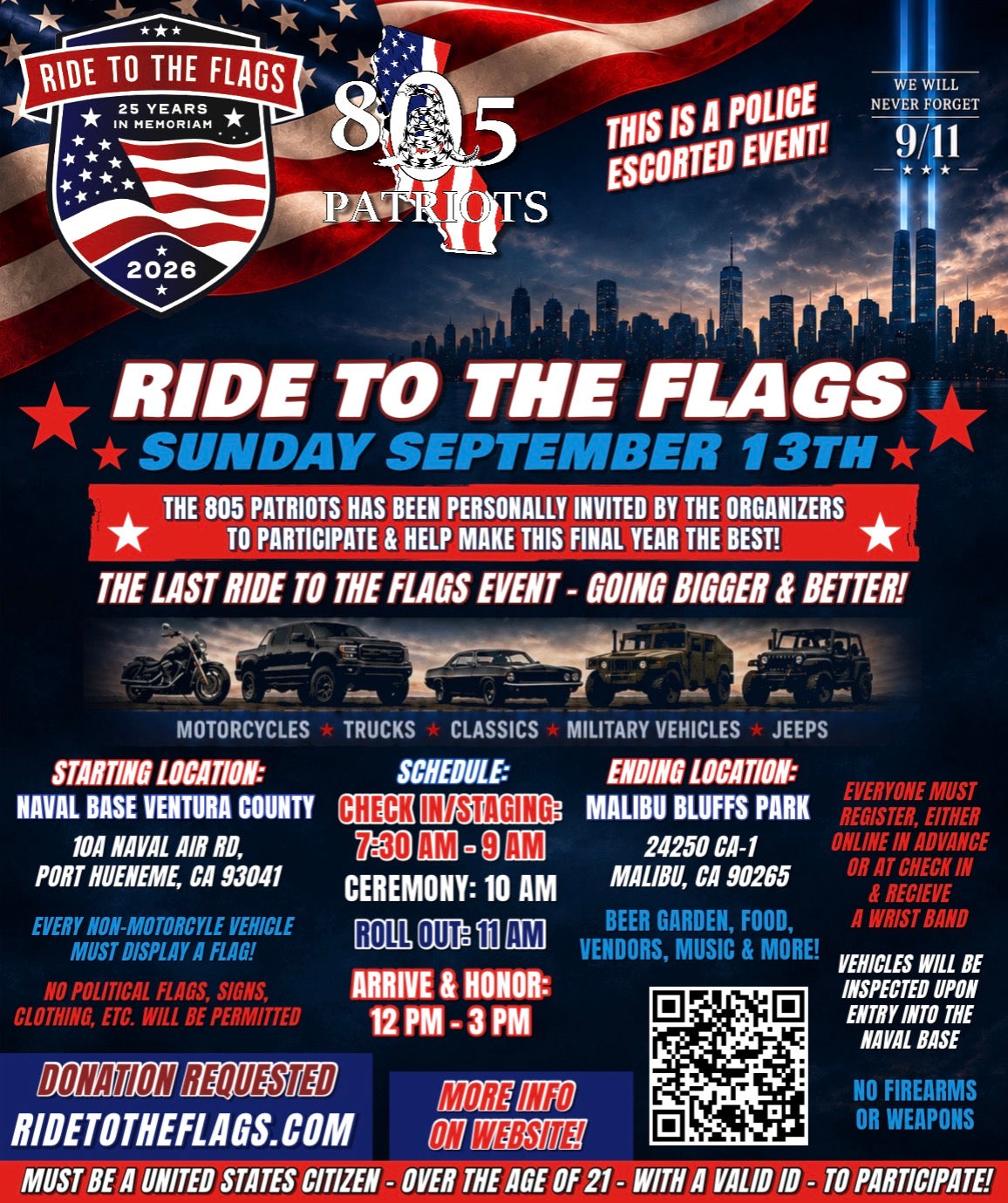 9/11 Patriots Weekend Events!