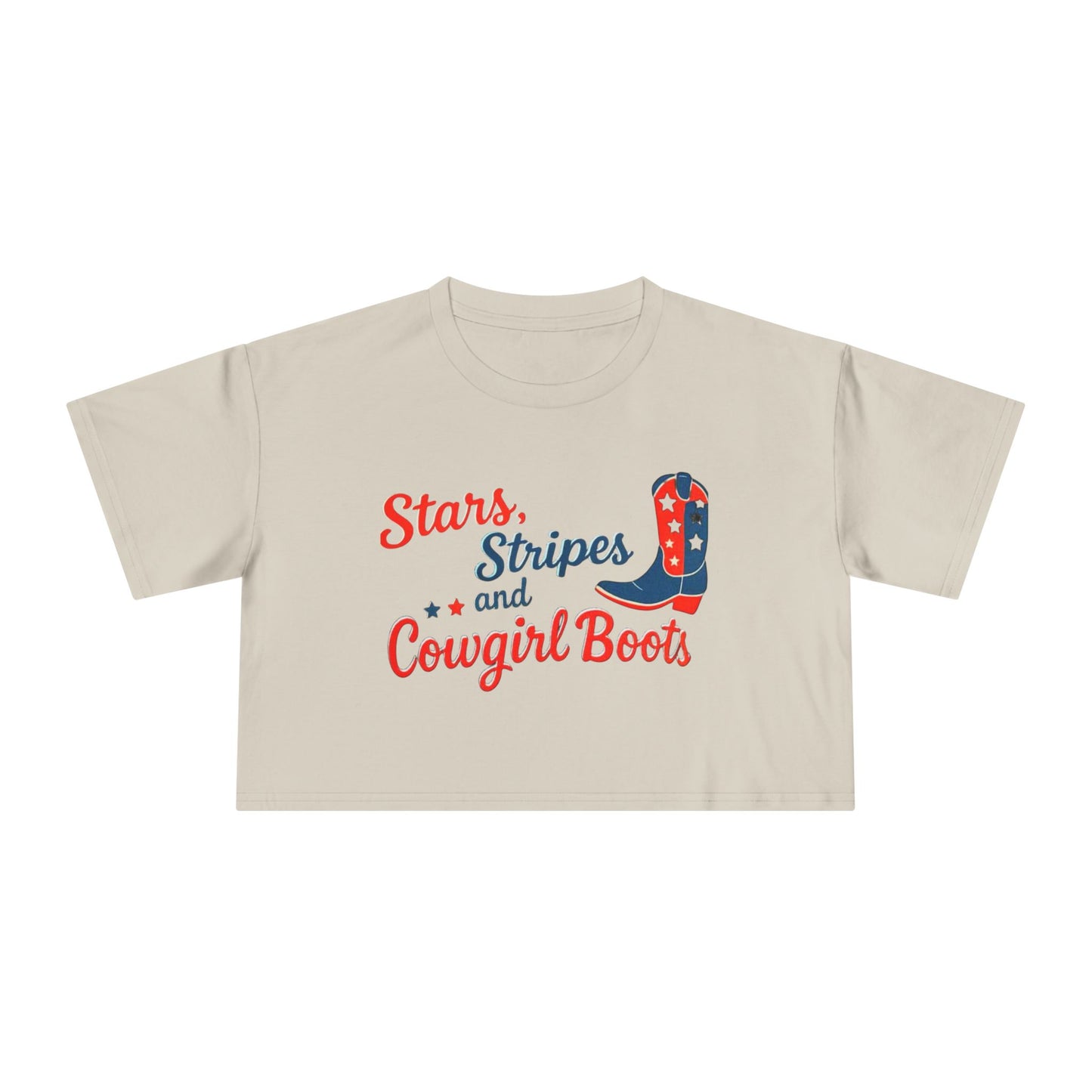 Stars, Stripes & Cowgirl Boots Crop Top