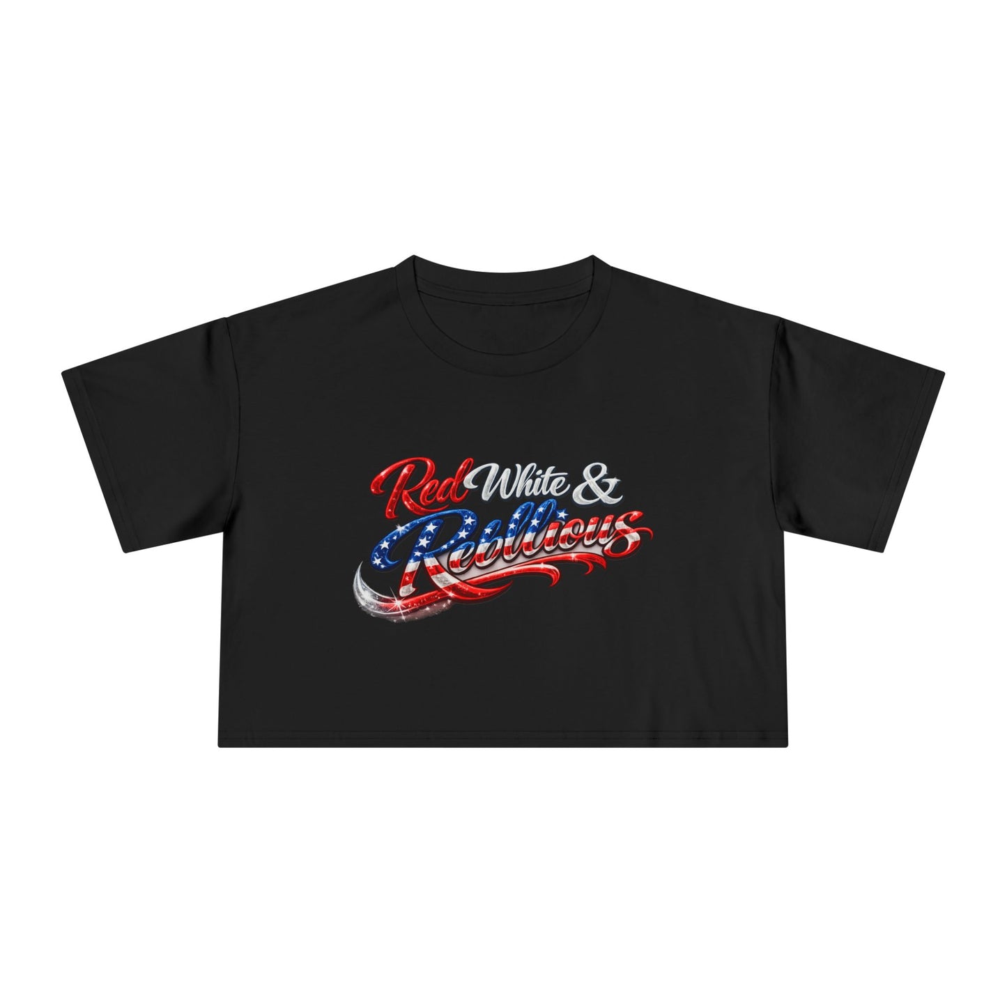 Red White & Rebellious Crop Top