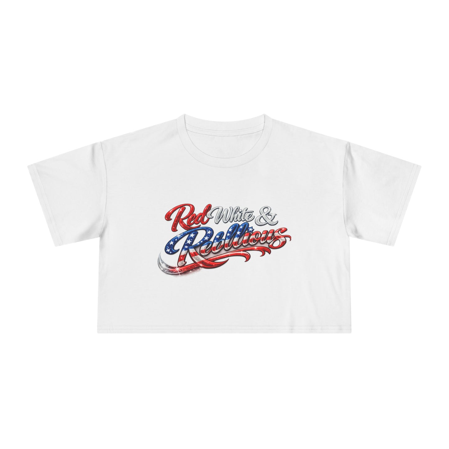 Red White & Rebellious Crop Top