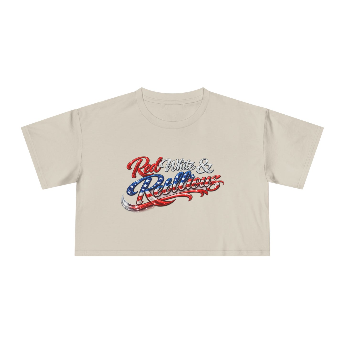 Red White & Rebellious Crop Top