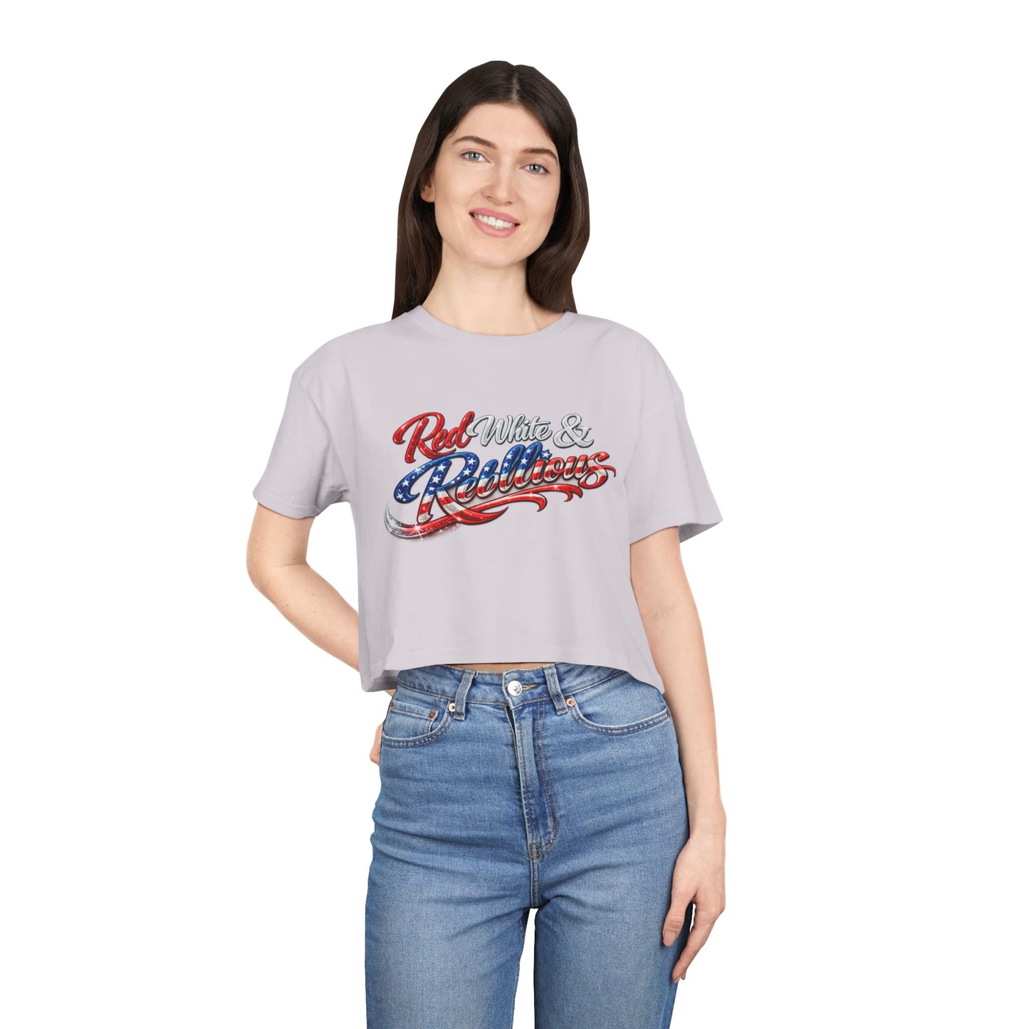 Red White & Rebellious Crop Top