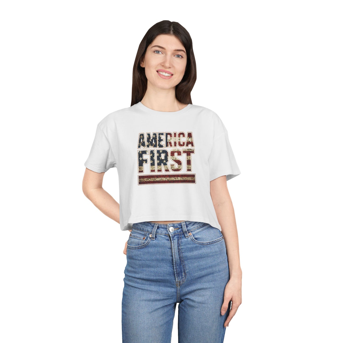 America First Crop Top