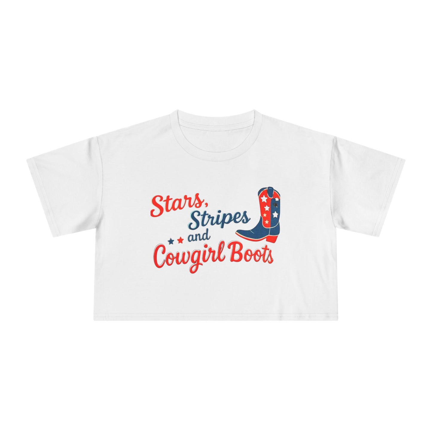 Stars, Stripes & Cowgirl Boots Crop Top