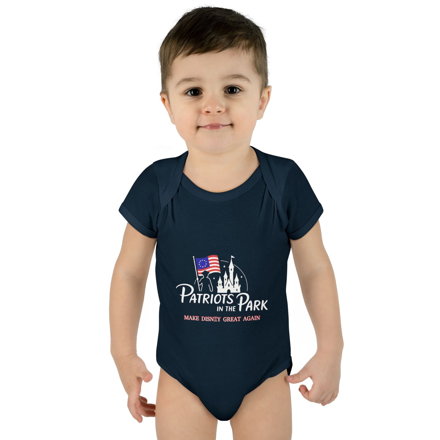 Patriots in the Park Baby Onsie
