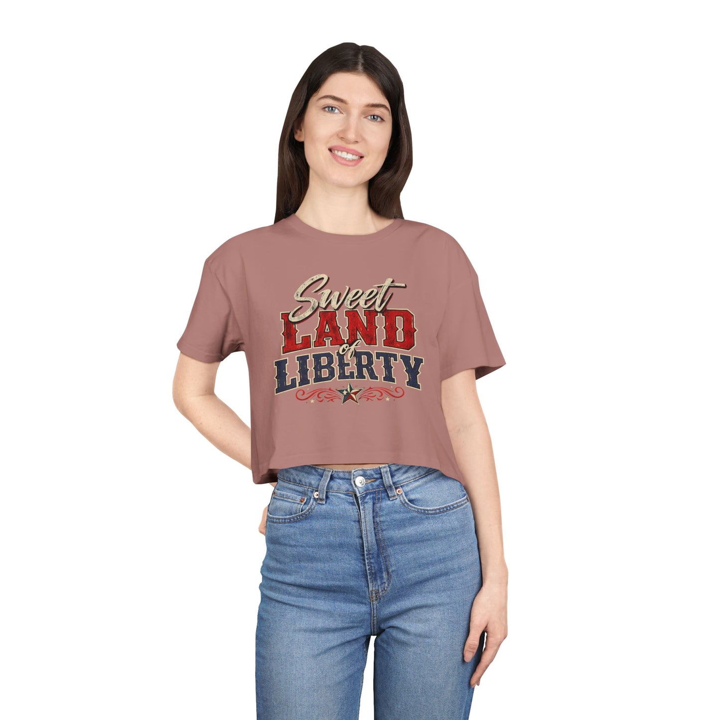 Sweet Land of Liberty Crop Top