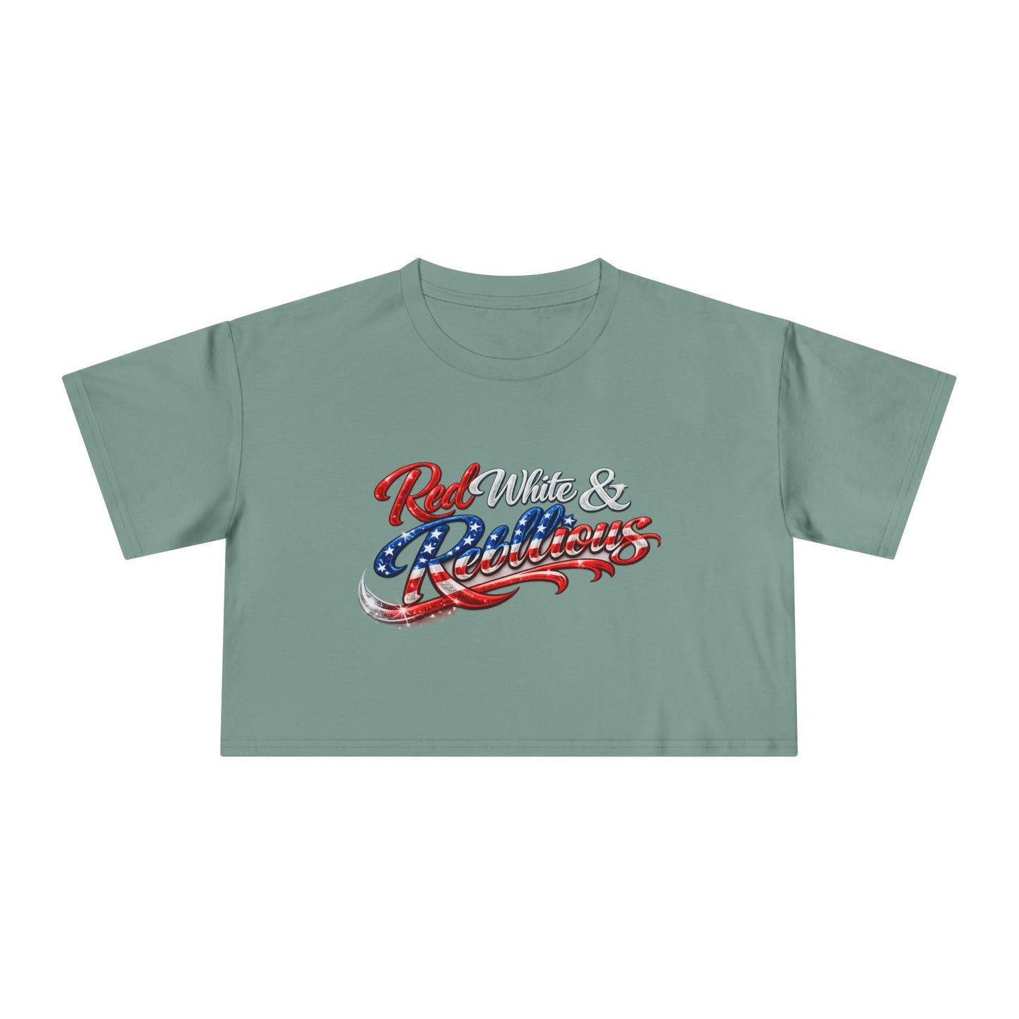 Red White & Rebellious Crop Top