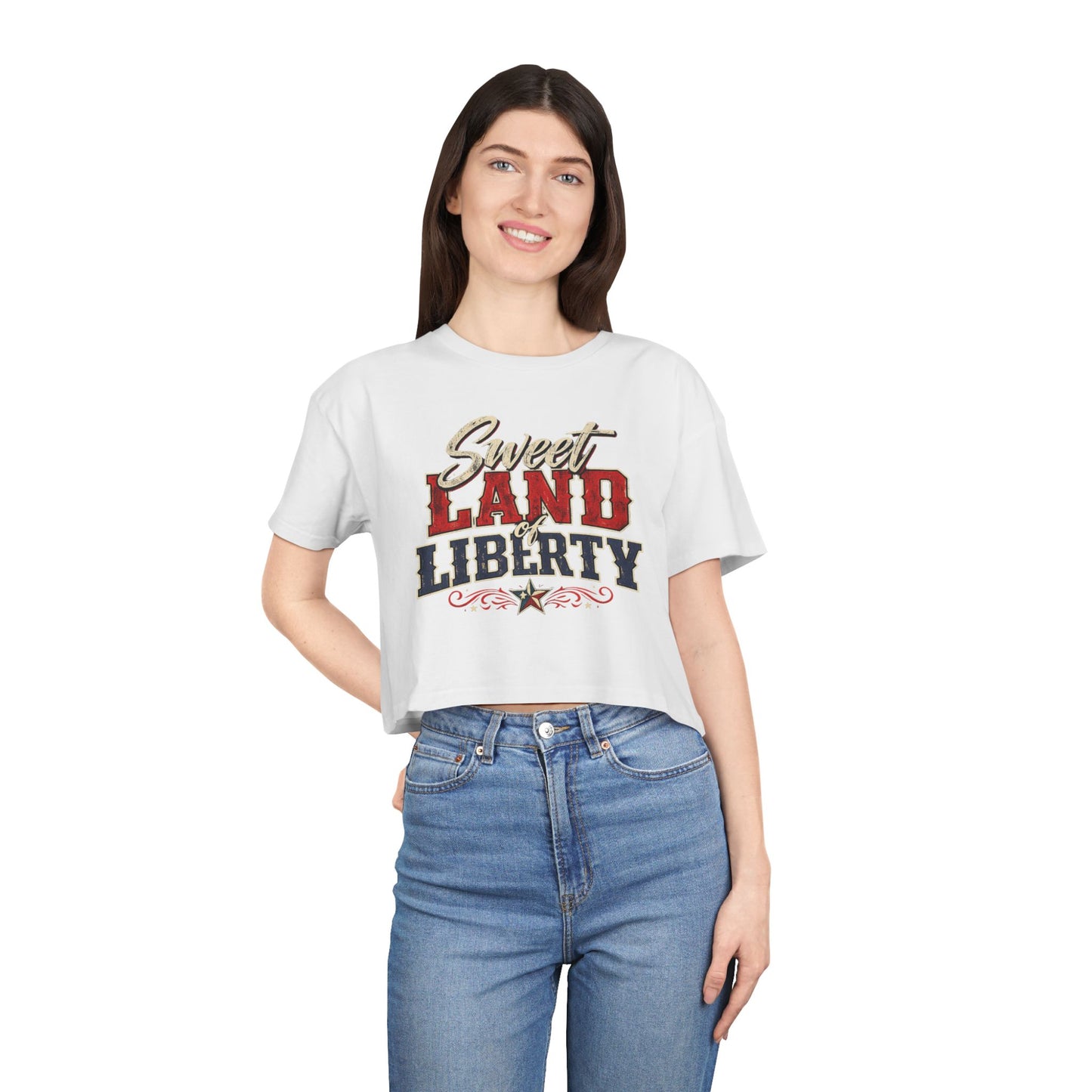 Sweet Land of Liberty Crop Top