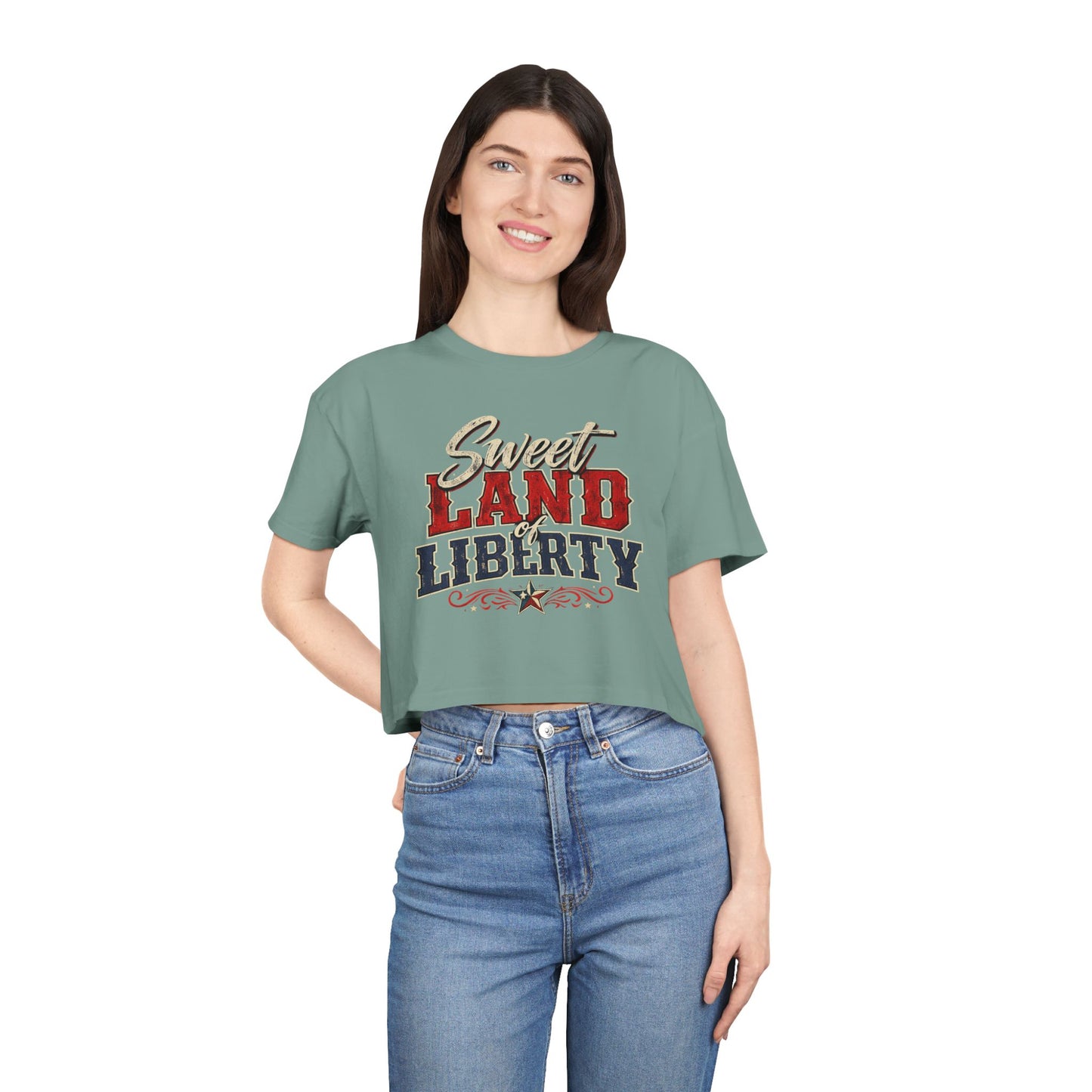 Sweet Land of Liberty Crop Top