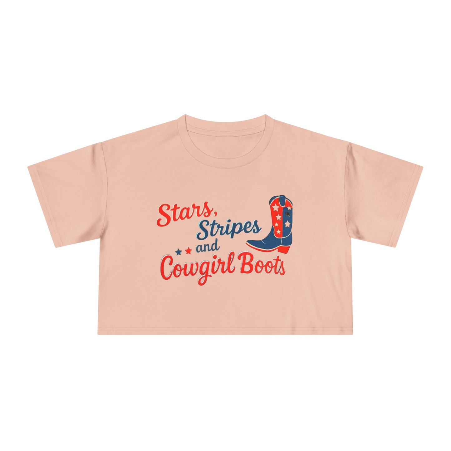 Stars, Stripes & Cowgirl Boots Crop Top