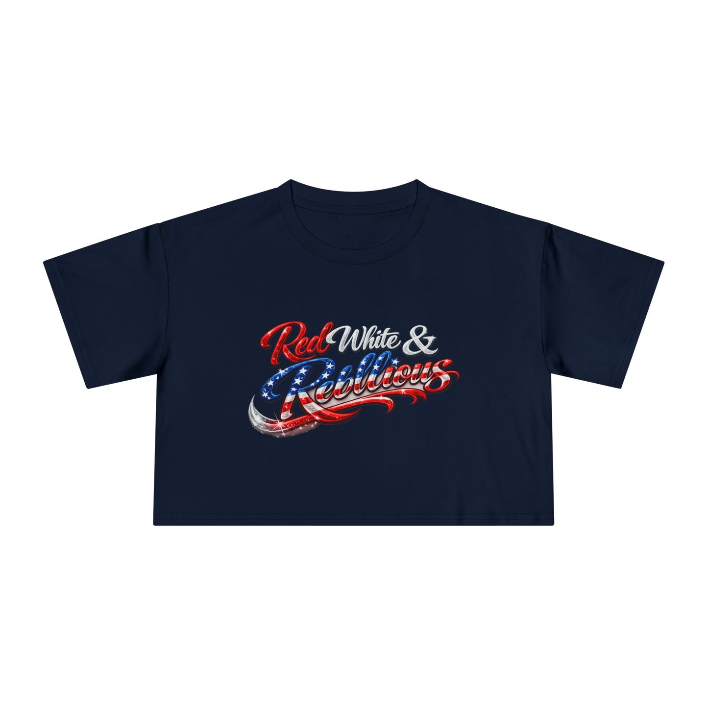 Red White & Rebellious Crop Top