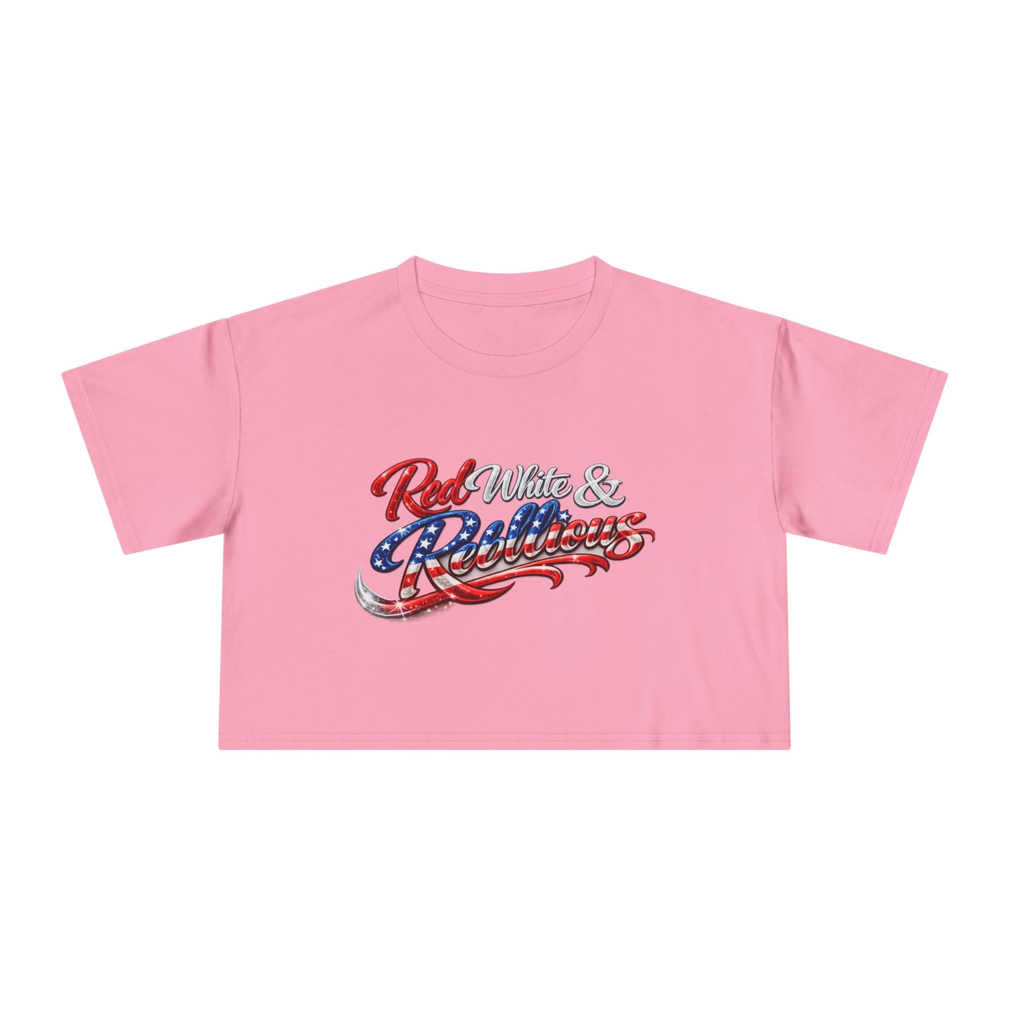 Red White & Rebellious Crop Top