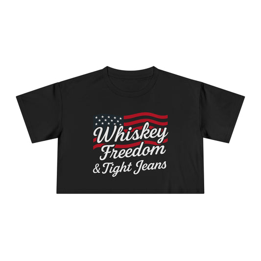 Whiskey Freedom Crop Top
