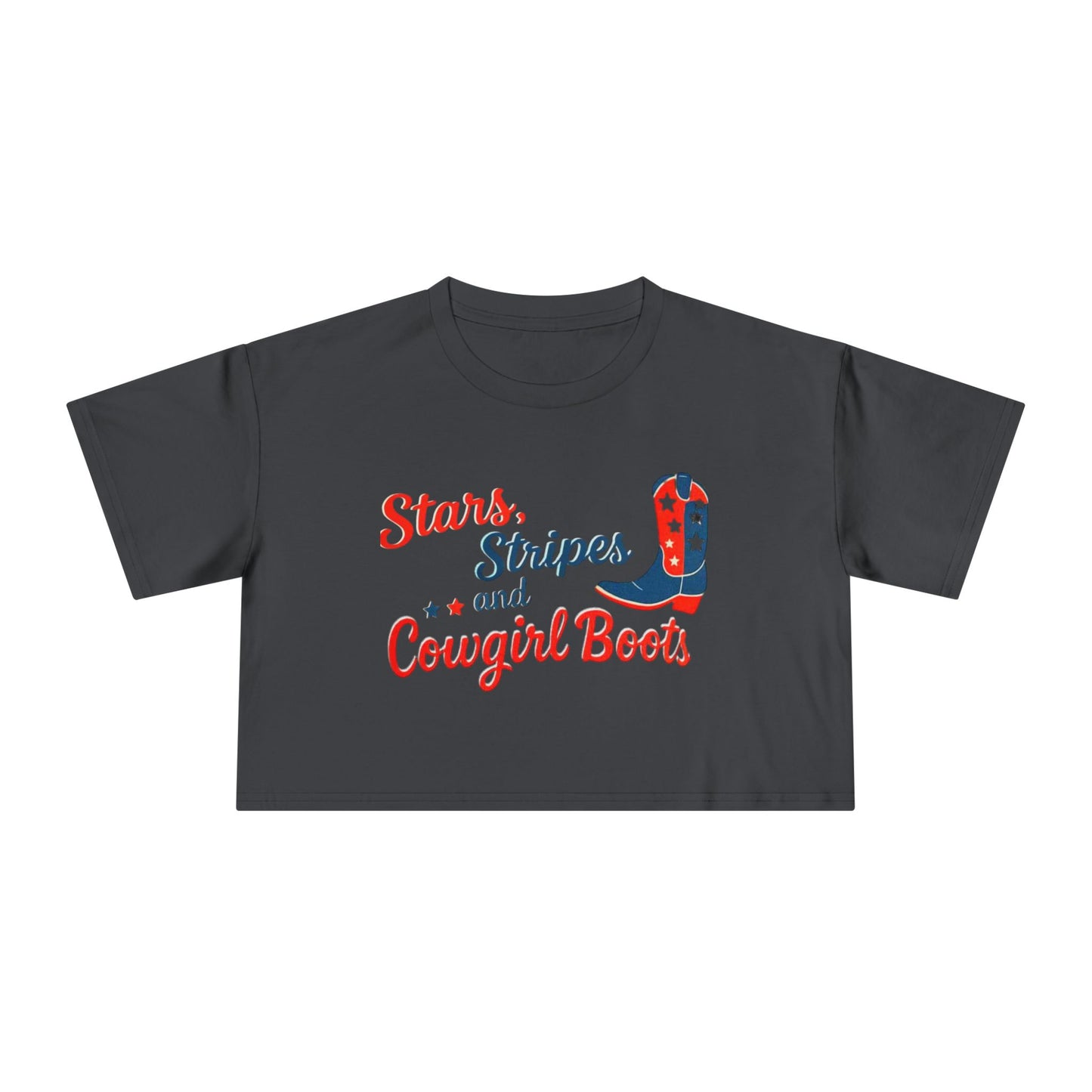 Stars, Stripes & Cowgirl Boots Crop Top
