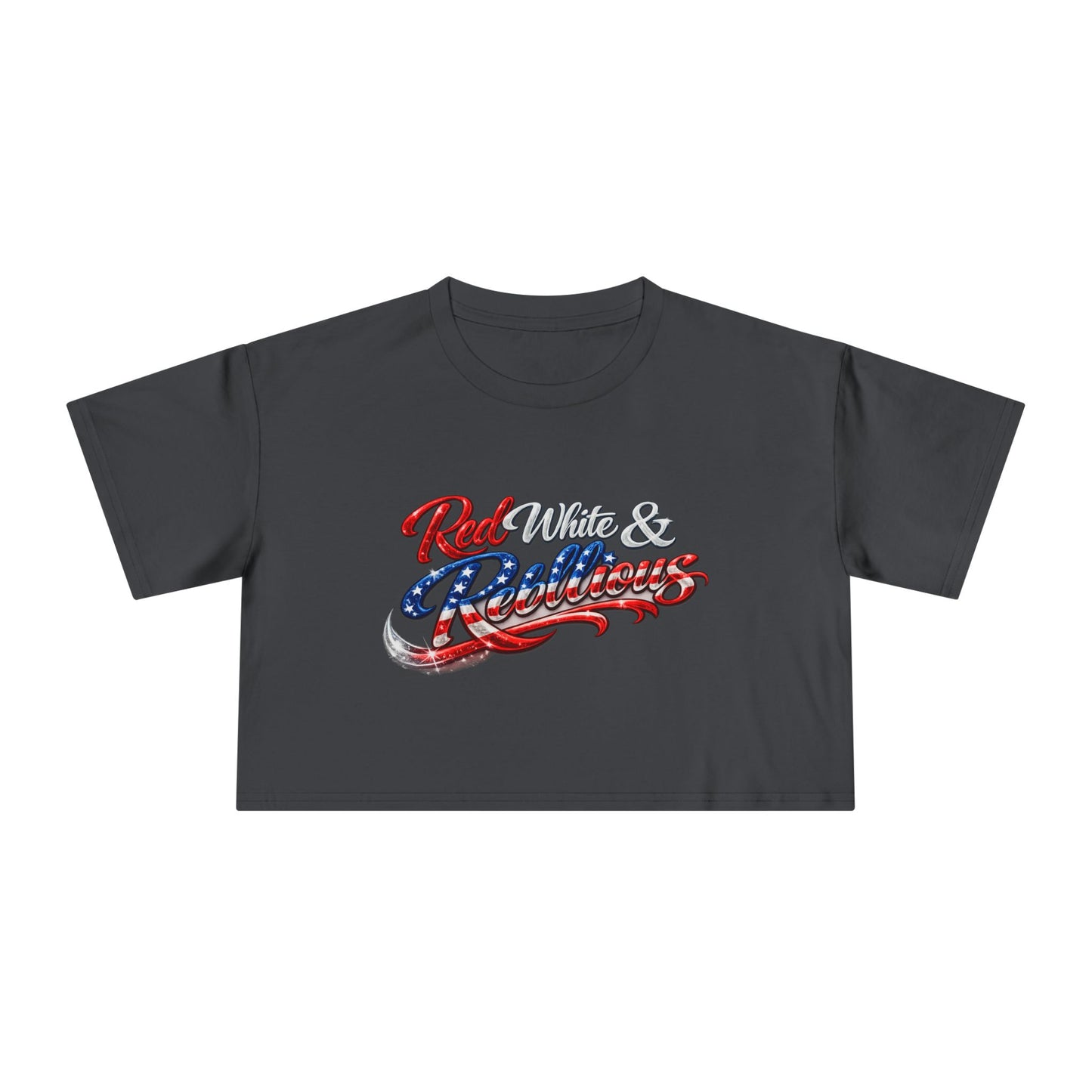 Red White & Rebellious Crop Top