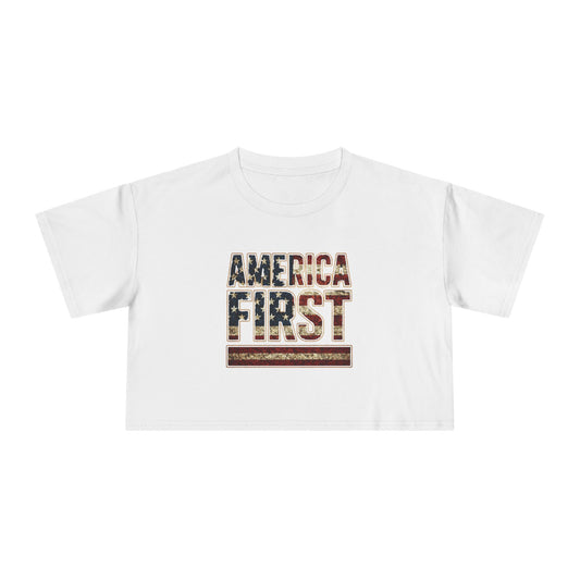 America First Crop Top