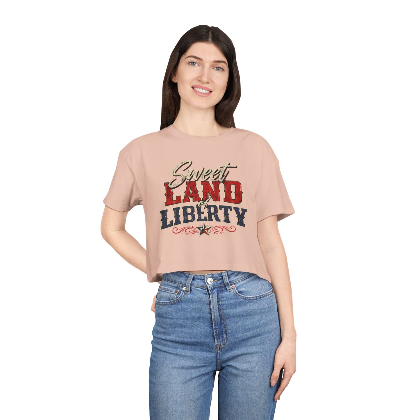 Sweet Land of Liberty Crop Top